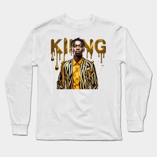 Afrocentric King Drippin' Gold Long Sleeve T-Shirt